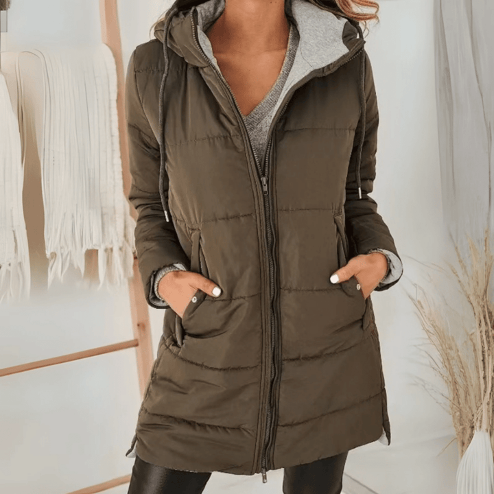Hooded Puffer Down Jacket Cozy Warmth with Modern Elegance - Barbara & Late Benjamin
