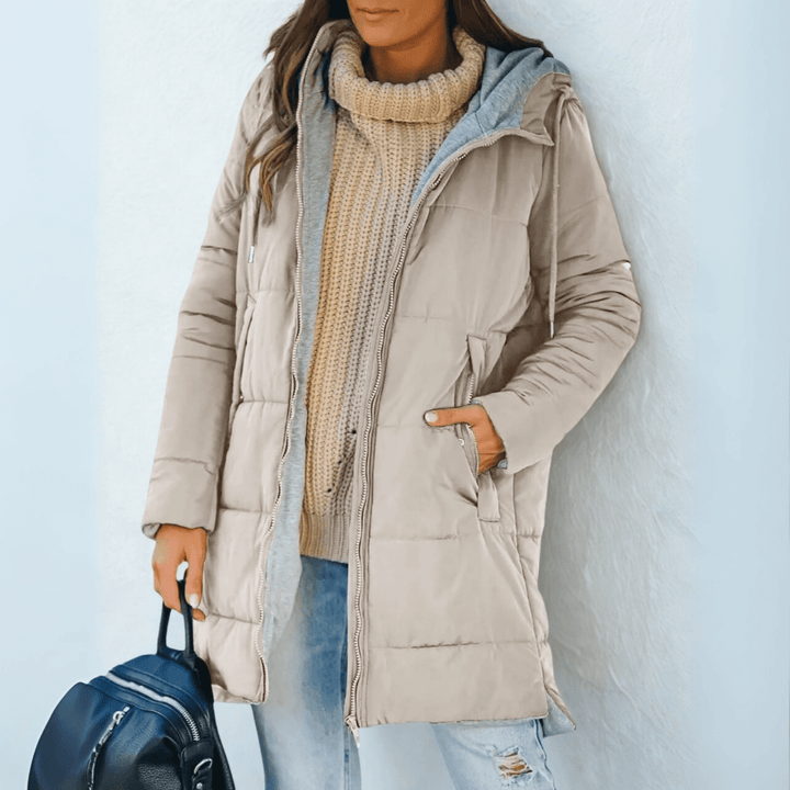 Hooded Puffer Down Jacket Cozy Warmth with Modern Elegance - Barbara & Late Benjamin