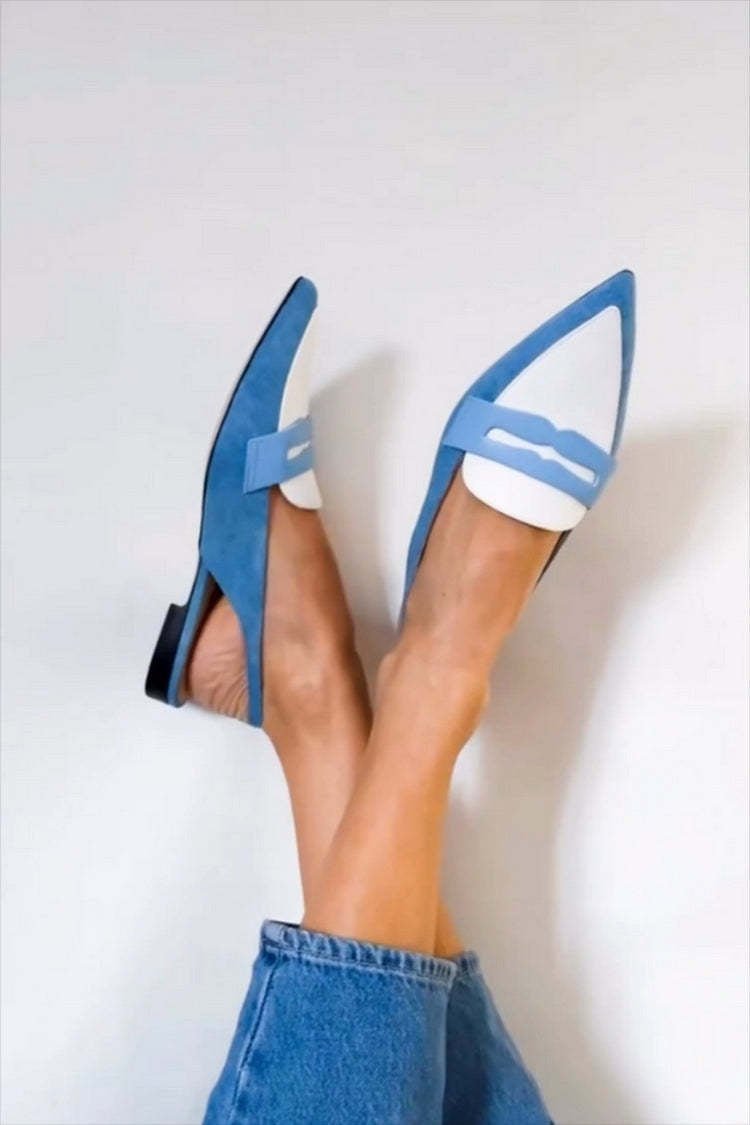 Jacqueline | Blue Slingback Loafers - Barbara benjamin new york