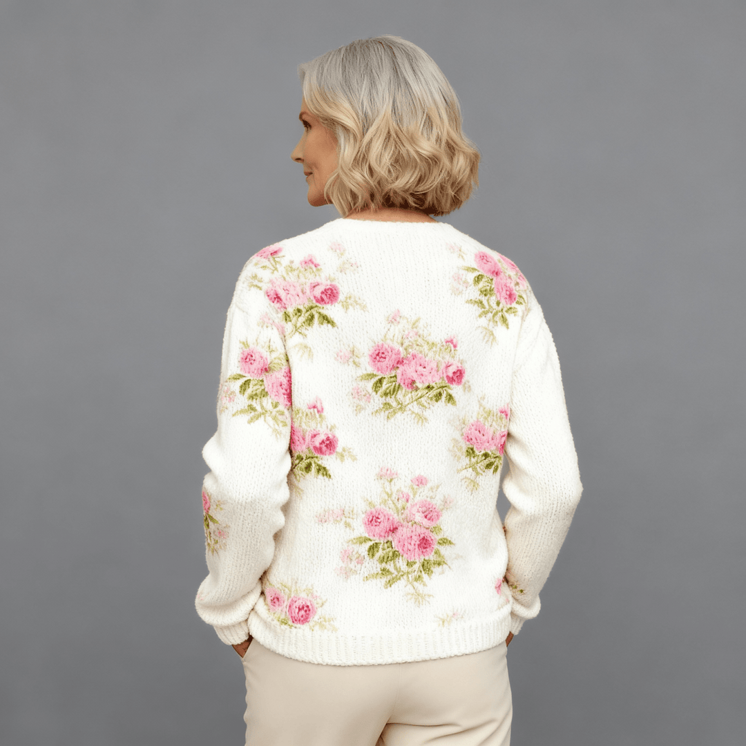 Jessie | Flower Art Cardigan - Barbara benjamin new york