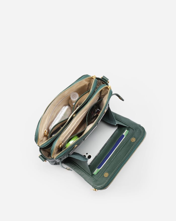 Jovie - Sleek Three - Layer Crossbody Bag - Barbara & Late Benjamin