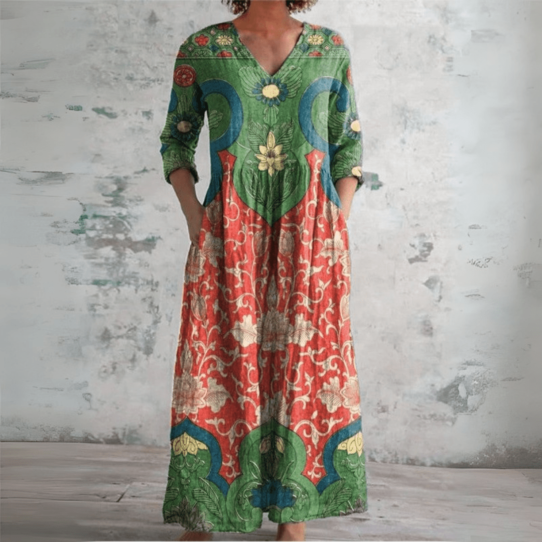 Judith | Vintage Floral Maxi Dress - Barbara & Late Benjamin
