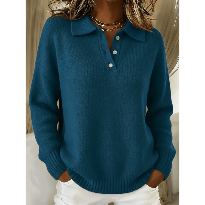 Juliette | Soft Knit Polo Sweater - Barbara benjamin new york