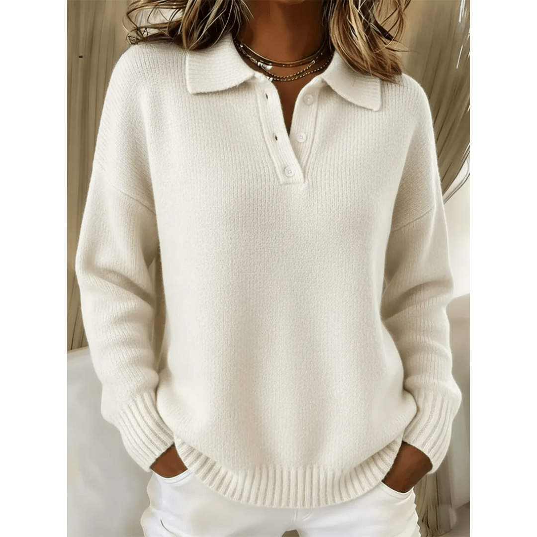 Juliette | Soft Knit Polo Sweater - Barbara benjamin new york