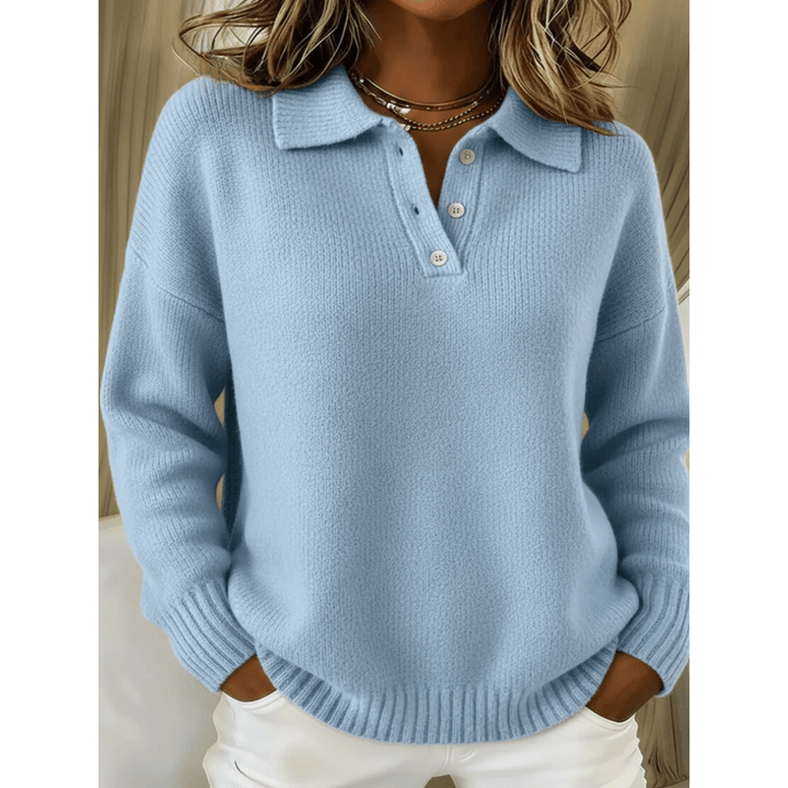 Juliette | Soft Knit Polo Sweater - Barbara benjamin new york