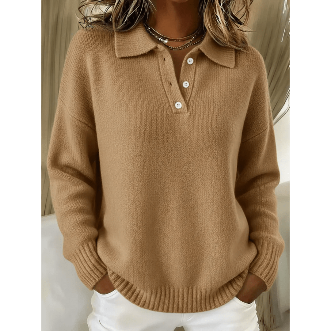Juliette | Soft Knit Polo Sweater - Barbara benjamin new york