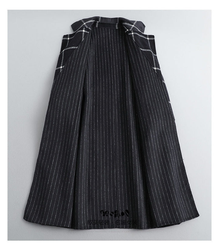 Lapel Black Tweed Coat | Vintage Elegance Meets Modern Strength - Barbara & Late Benjamin