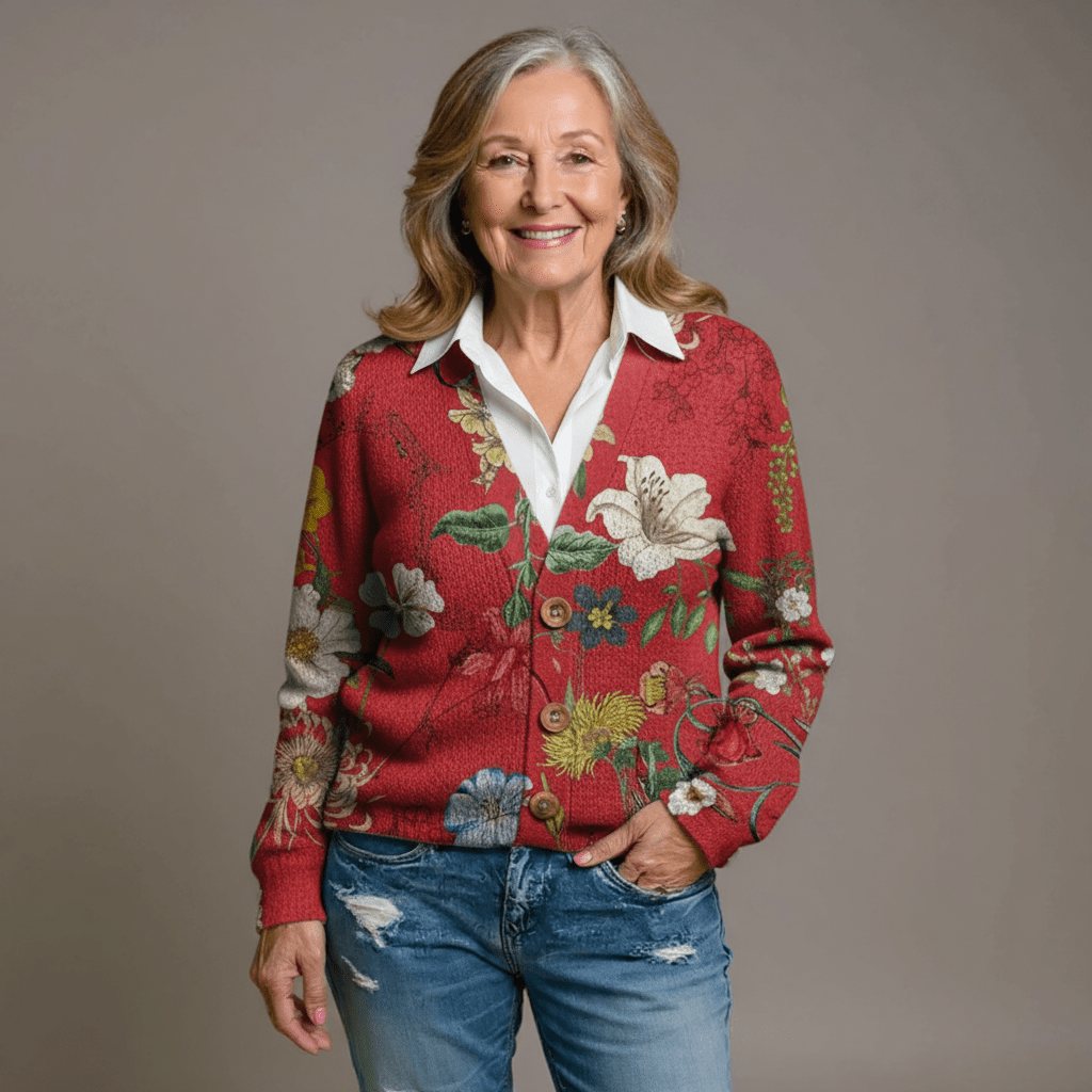 Larissa | Vintage Floral Cardigan - Barbara benjamin new york