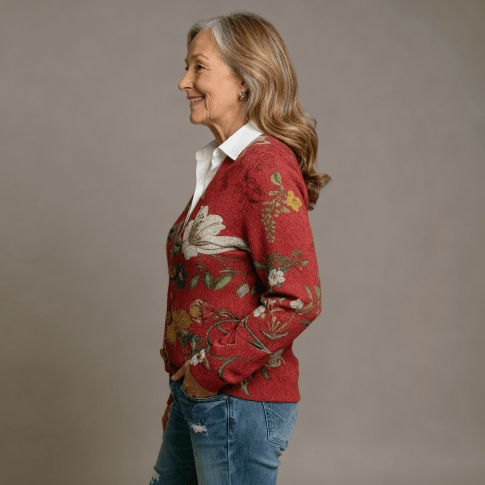 Larissa | Vintage Floral Cardigan - Barbara benjamin new york