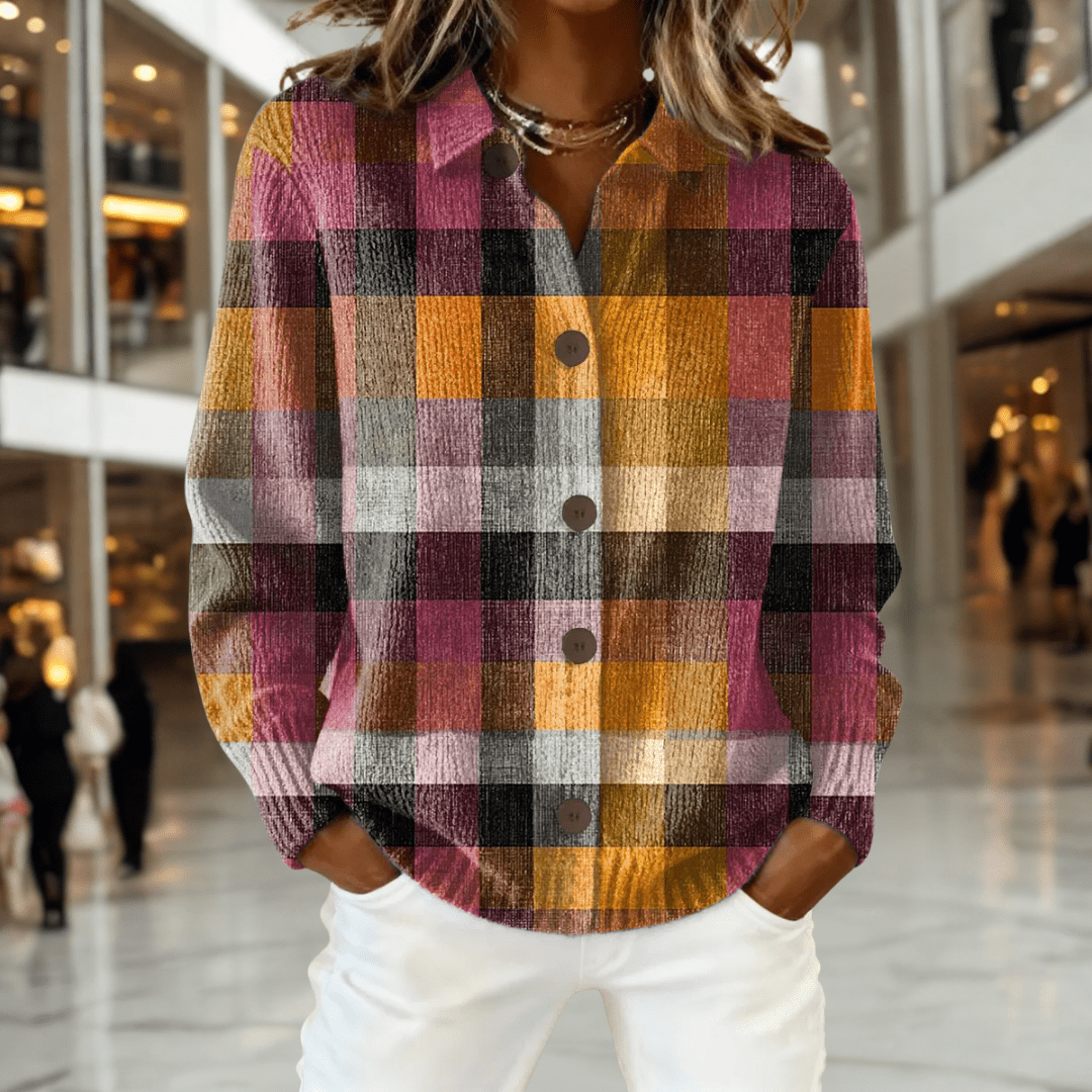 Lena™ - Heritage Check Cardigan - Barbara benjamin new york