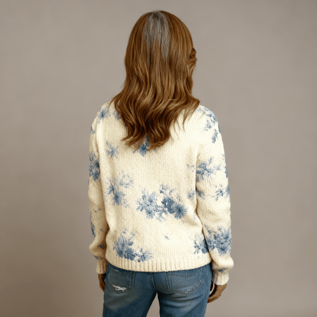 Lianne | Floral Art Cardigan - Barbara benjamin new york