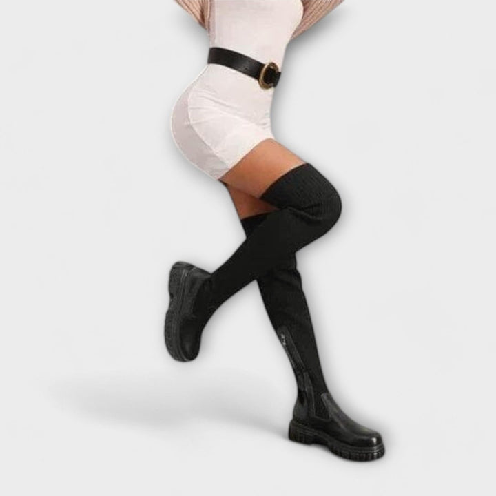 Lureva | Overknee Boots with Chunky Sole - Barbara benjamin new york