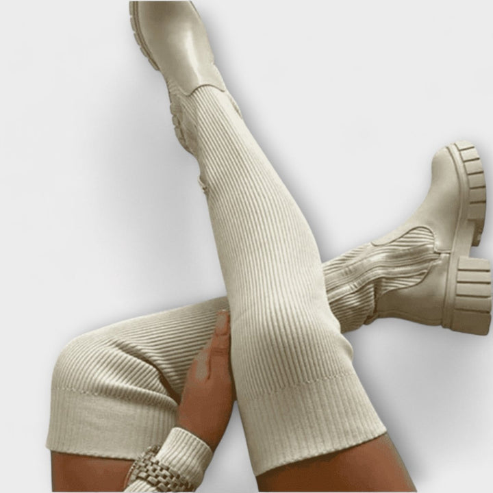 Lureva | Overknee Boots with Chunky Sole - Barbara benjamin new york