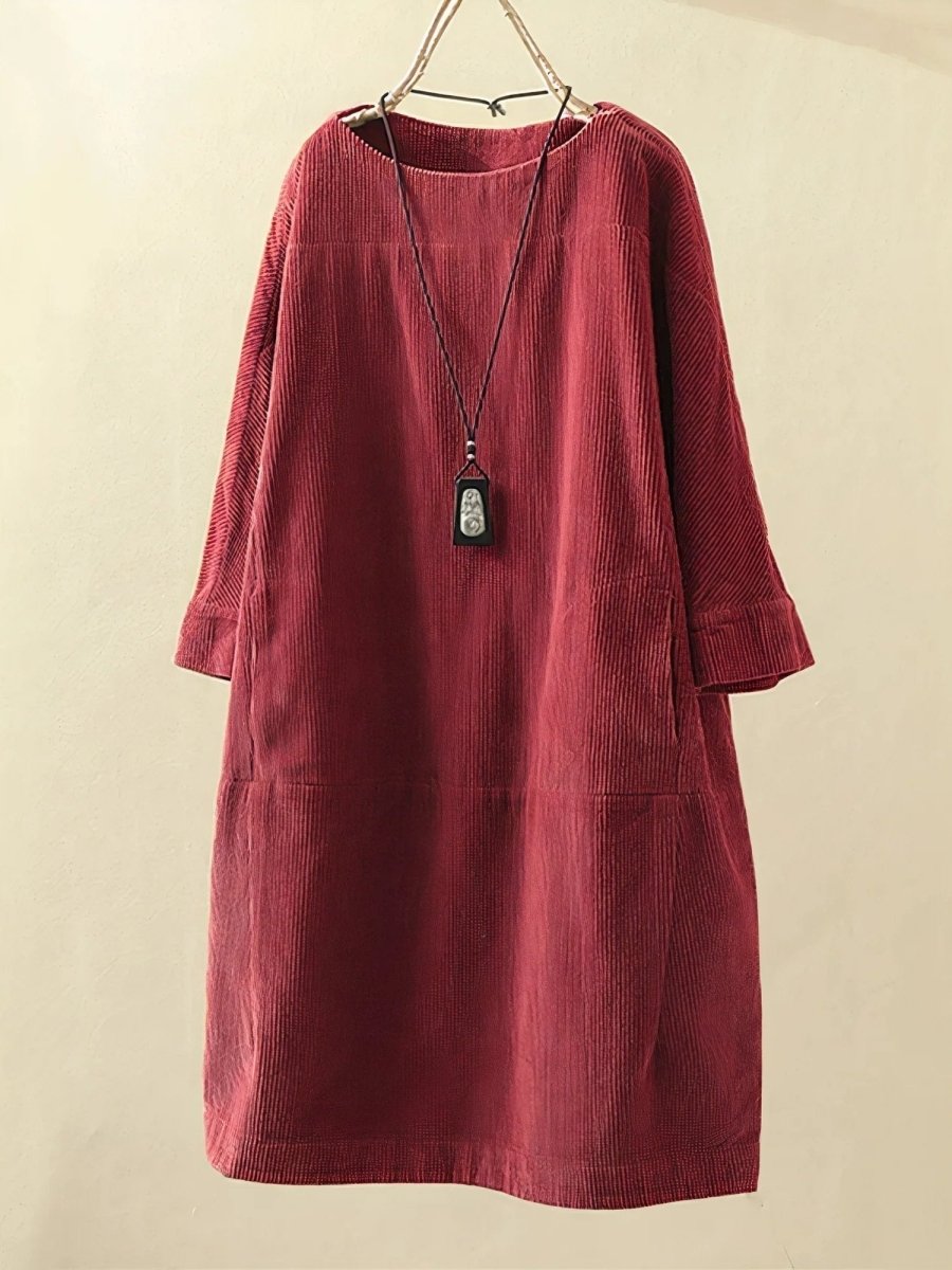 Lyla | Corduroy Tunic Dress - Barbara & Late Benjamin