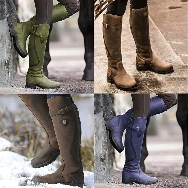 Maeve | Waterproof Leather Riding Boots - Barbara & Late Benjamin