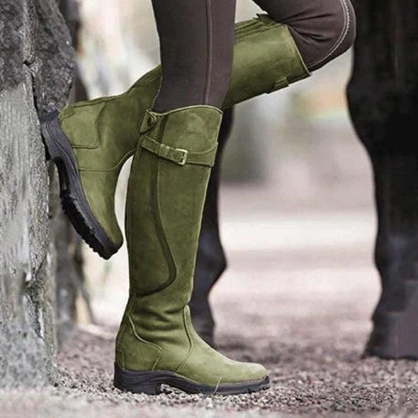 Maeve | Waterproof Leather Riding Boots - Barbara & Late Benjamin