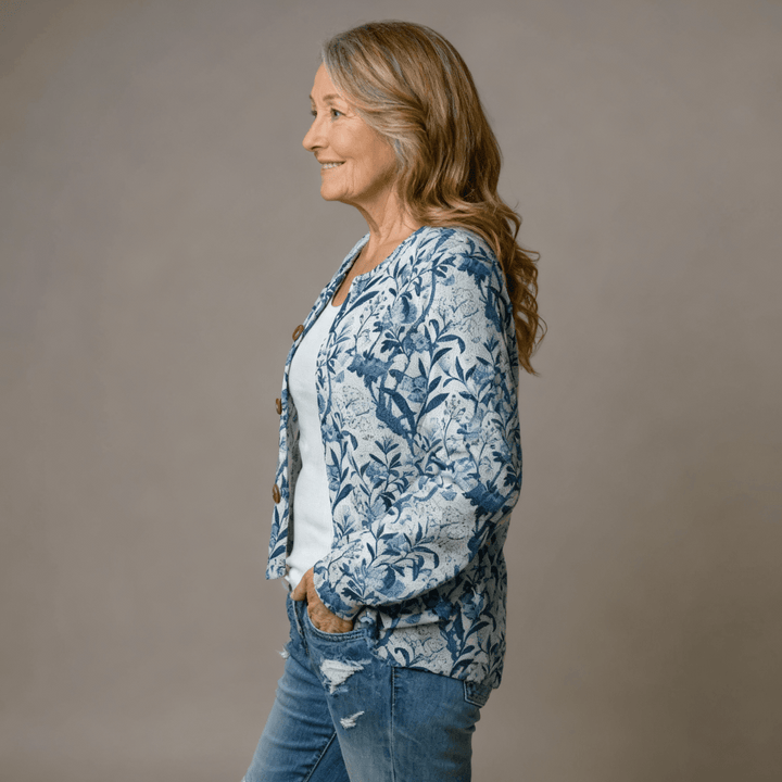 Mary | Floral Design Cardigan - Barbara benjamin new york