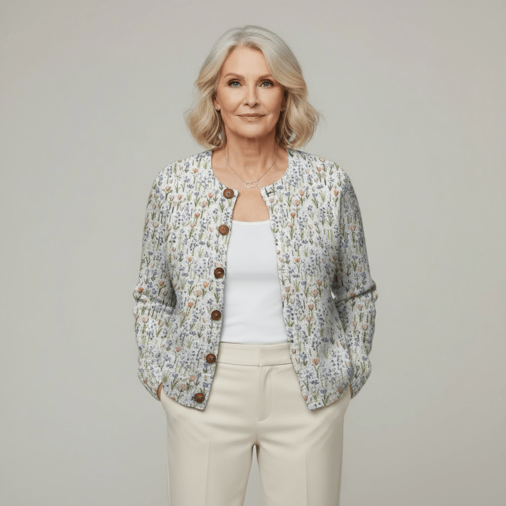 Michelle | Spring Art Cardigan - Barbara benjamin new york
