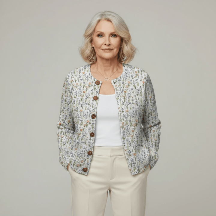 Michelle | Spring Art Cardigan - Barbara benjamin new york