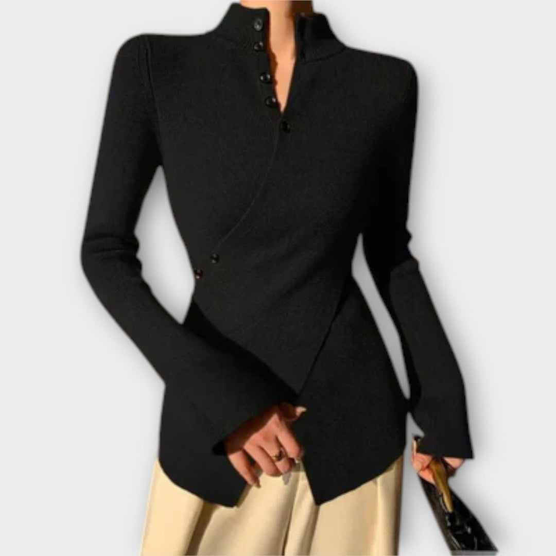 Michiko | Elegant Cotton Knit Sweater - Barbara benjamin new york