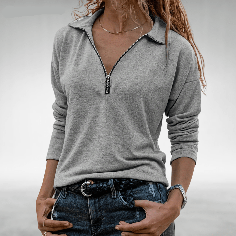 Nadine | Women's Half - Zip Sweaters - Barbara benjamin new york
