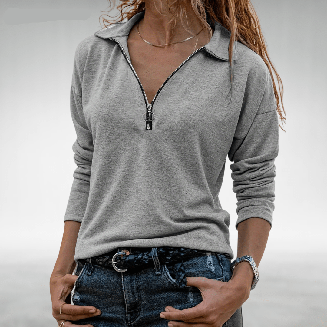 Nadine | Women's Half - Zip Sweaters - Barbara benjamin new york