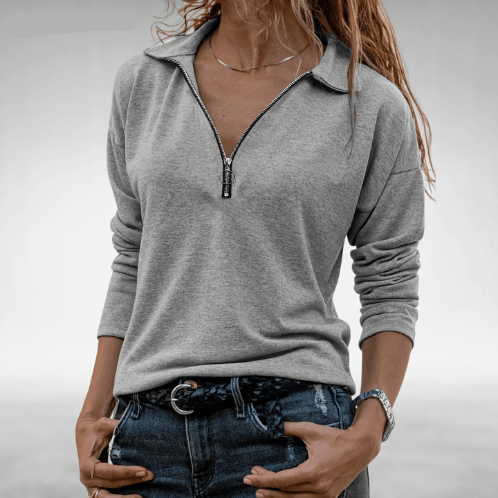 Nadine | Women's Half - Zip Sweaters - Barbara benjamin new york