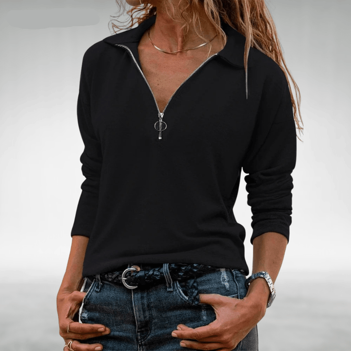 Nadine | Women's Half - Zip Sweaters - Barbara benjamin new york