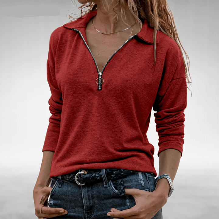 Nadine | Women's Half - Zip Sweaters - Barbara benjamin new york