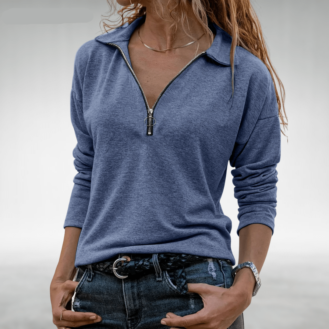 Nadine | Women's Half - Zip Sweaters - Barbara benjamin new york