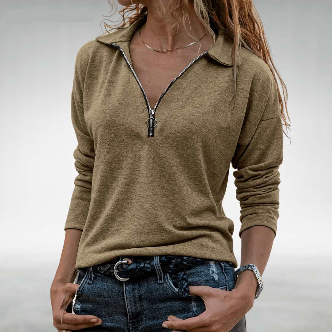 Nadine | Women's Half - Zip Sweaters - Barbara benjamin new york