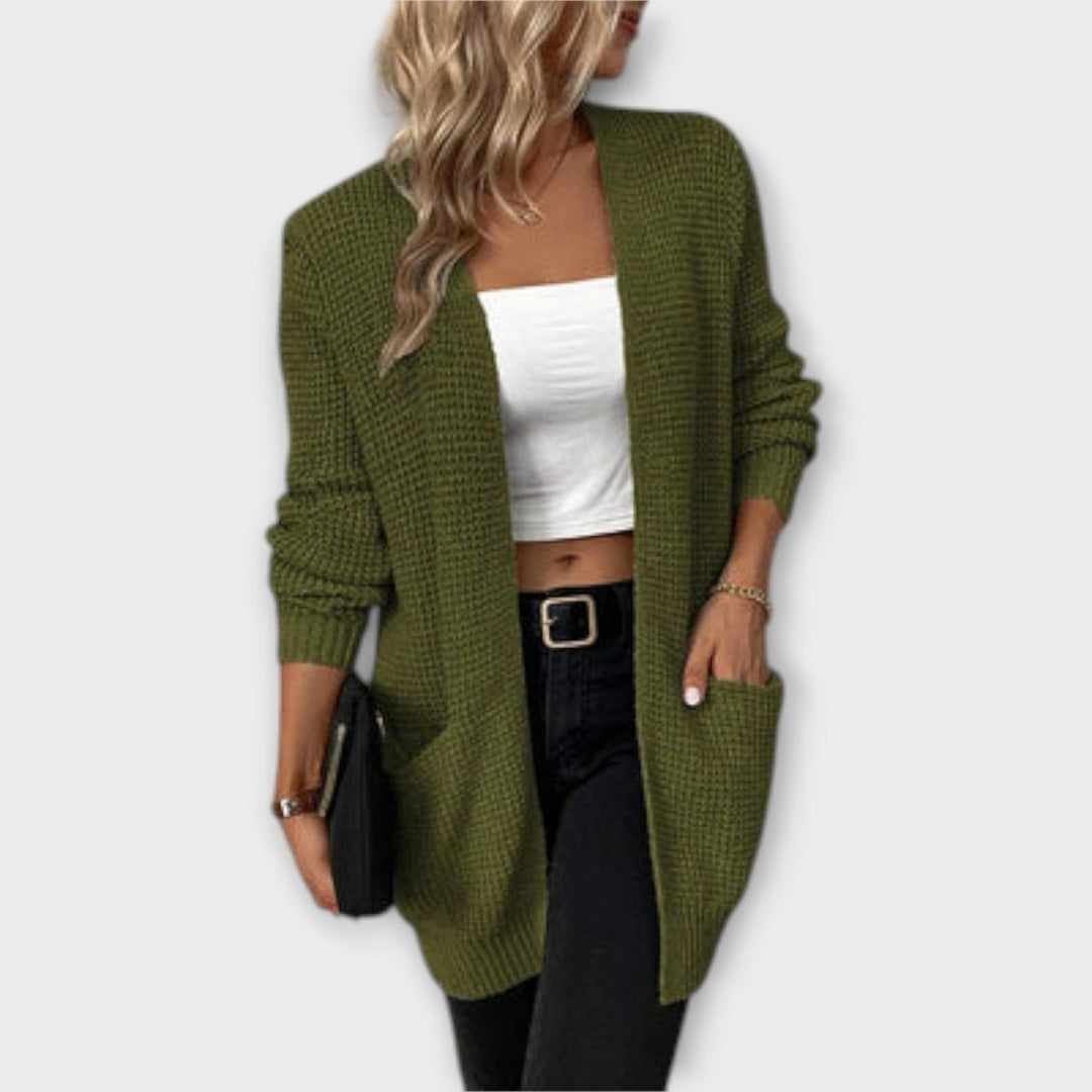 Nancy | Casual Knit Cardigan with Pockets - Barbara benjamin new york