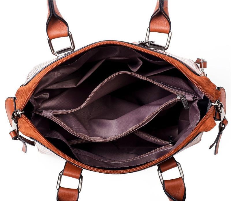 Palmer - 4 - Piece Crocodile Pattern Handbag - Barbara & Late Benjamin