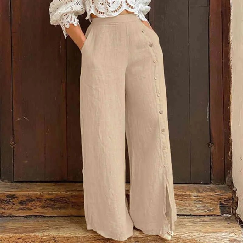 Hannah | Soft Plus Size Wide Leg Casual Pants