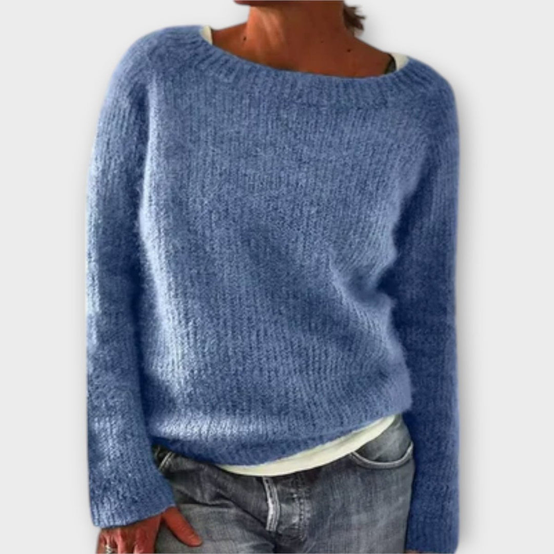 Regine | Solid Color Knit Sweater - Barbara benjamin new york