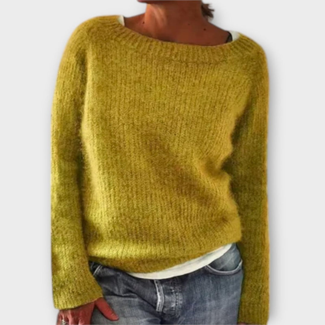Regine | Solid Color Knit Sweater - Barbara benjamin new york