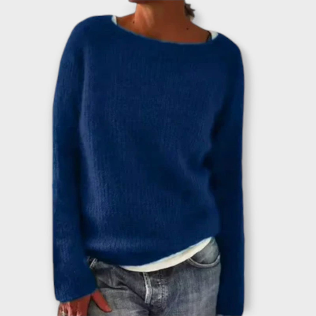 Regine | Solid Color Knit Sweater - Barbara benjamin new york
