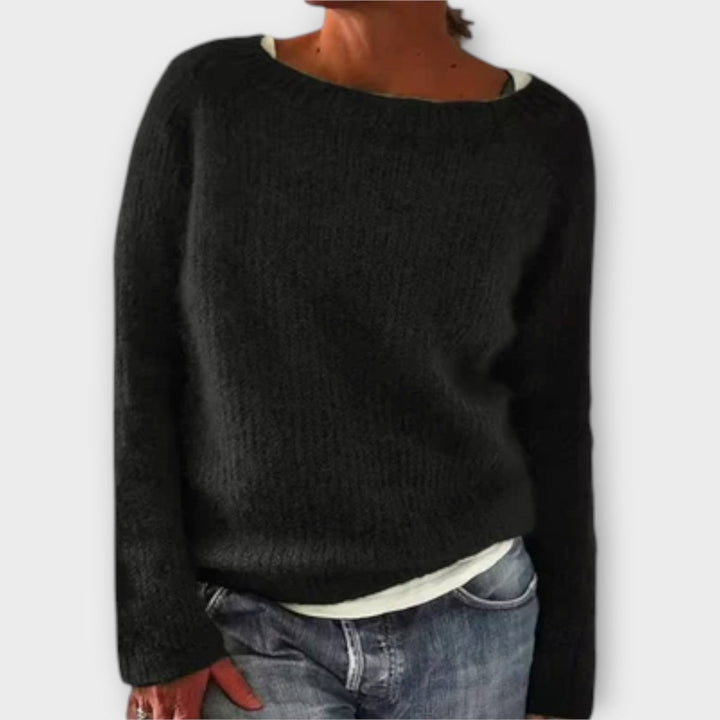 Regine | Solid Color Knit Sweater - Barbara benjamin new york