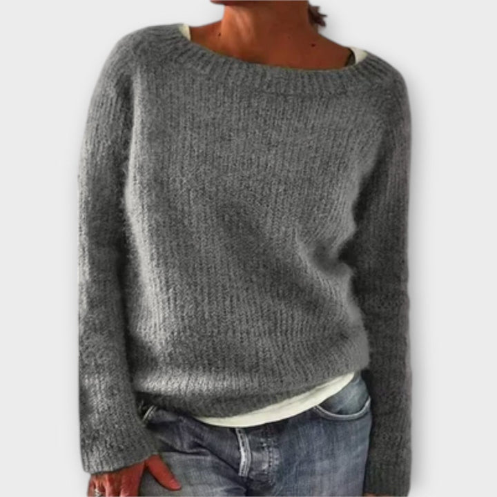 Regine | Solid Color Knit Sweater - Barbara benjamin new york