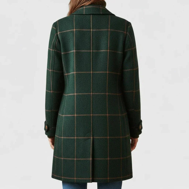 Retro Lapel Plaid Tweed Coat | Vintage Charm Meets Modern Power - Barbara & Late Benjamin