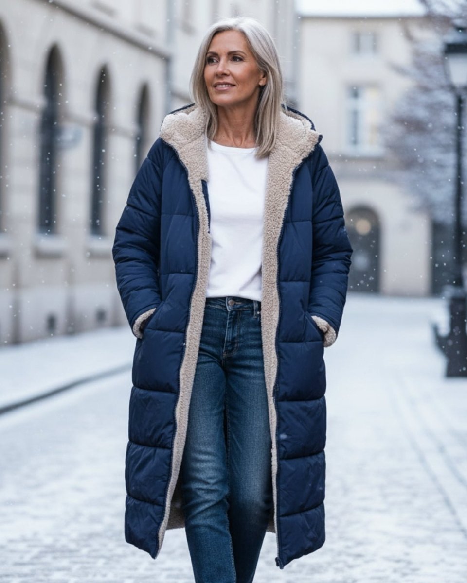 Reversible Winter Coat | Two Beautiful Looks in One Timeless Design - Barbara & Late Benjamin