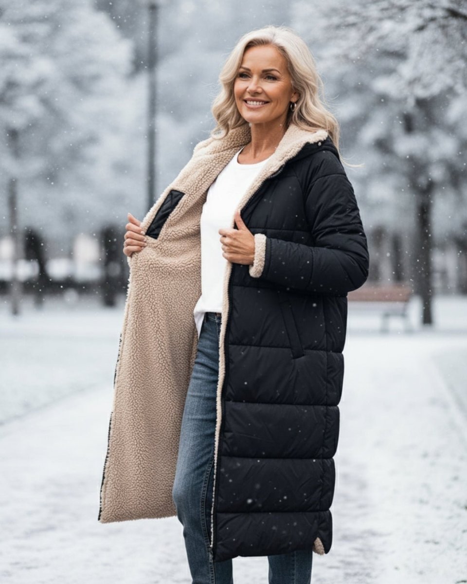 Reversible Winter Coat | Two Beautiful Looks in One Timeless Design - Barbara & Late Benjamin