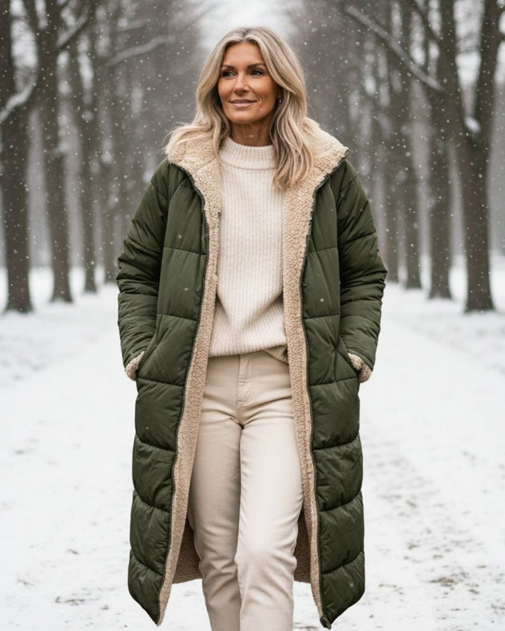 Reversible Winter Coat | Two Beautiful Looks in One Timeless Design - Barbara & Late Benjamin