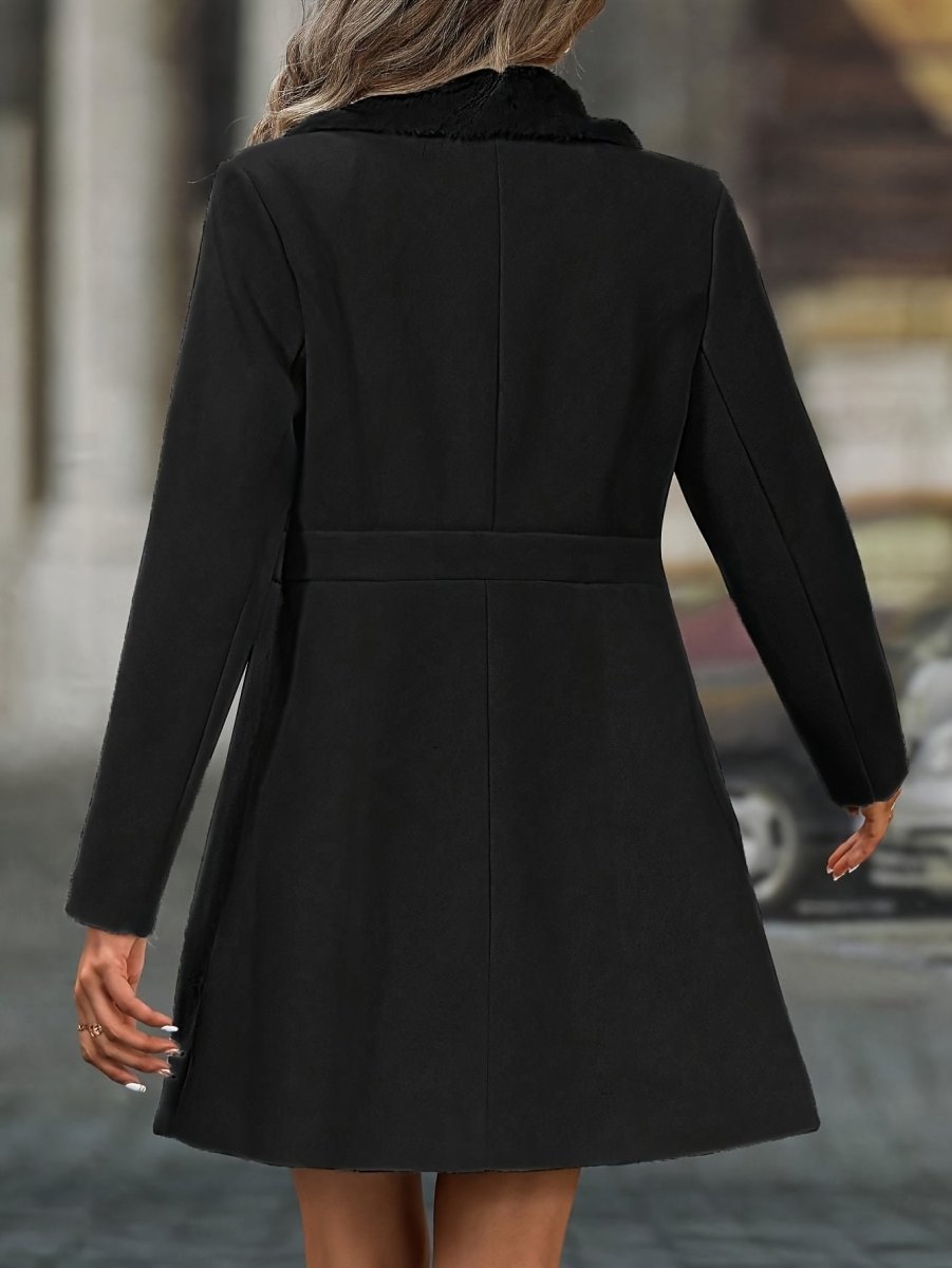 Serine | Two - Tone Spliced Collar Coat - Barbara & Late Benjamin
