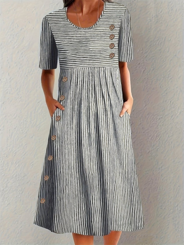 Sofia™ | Striped Summer Dress - Barbara & Late Benjamin