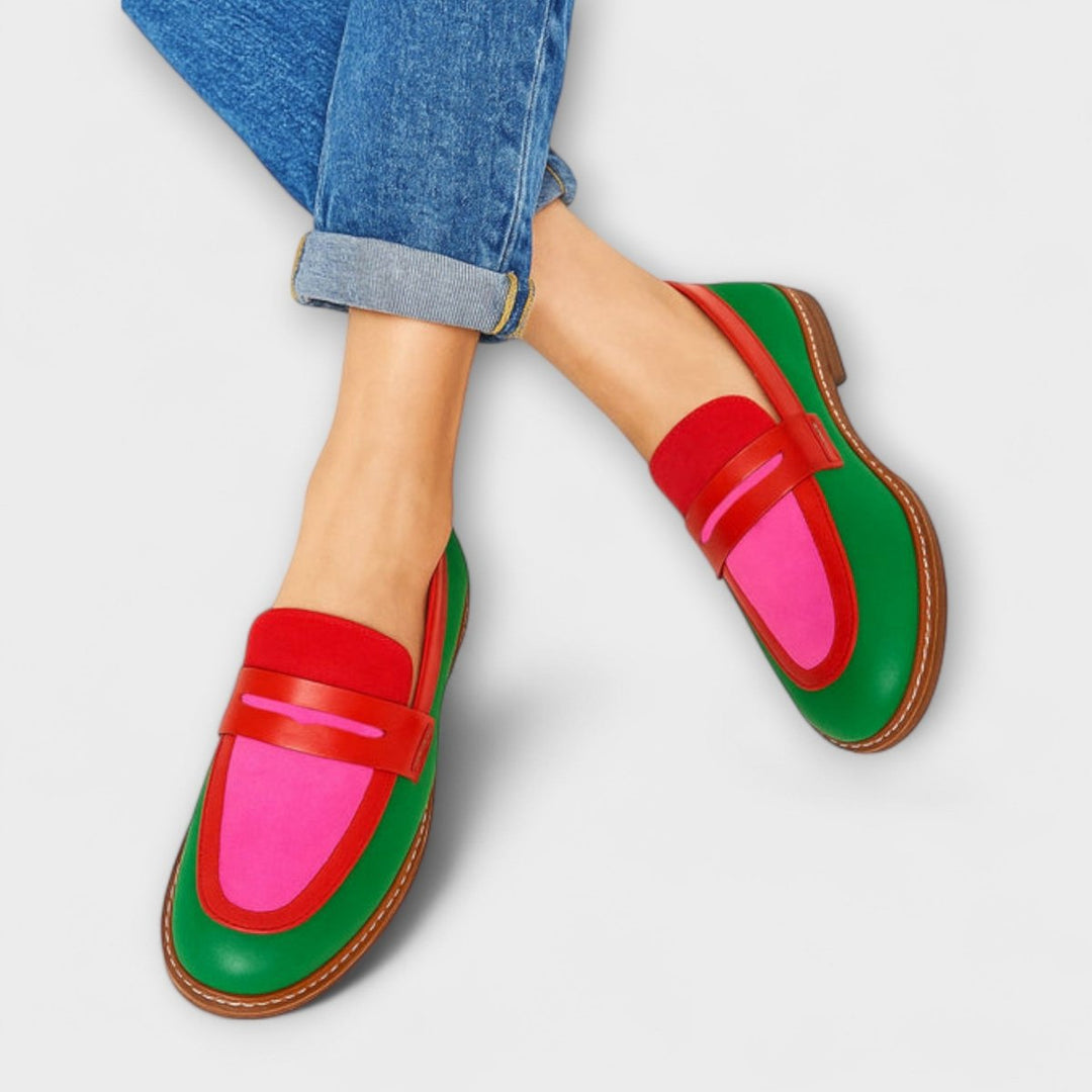 Sophia | Color Block Casual Loafers - Barbara benjamin new york
