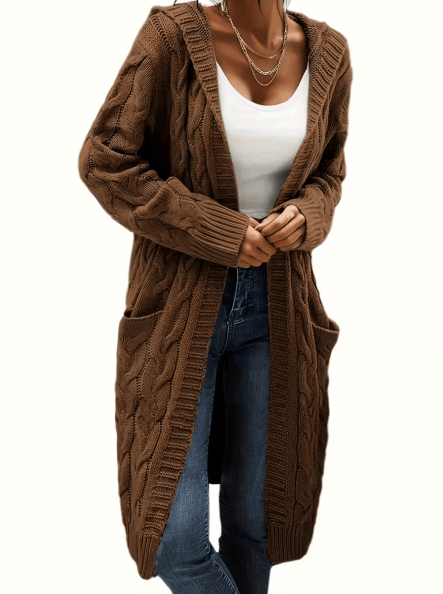 Sophia | Long Sleeve Cozy Hooded Cardigan - Barbara & Late Benjamin