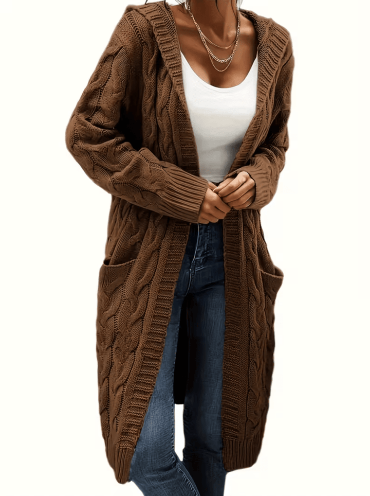 Sophia | Long Sleeve Cozy Hooded Cardigan - Barbara & Late Benjamin