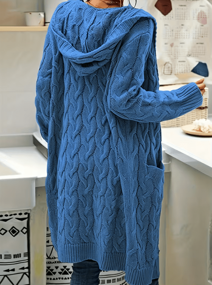 Sophia | Long Sleeve Cozy Hooded Cardigan - Barbara & Late Benjamin