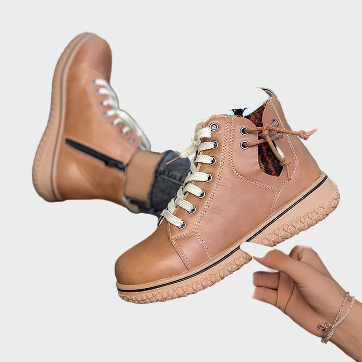 Sophie | Orthopedic Leather Ankle Boots - Barbara benjamin new york